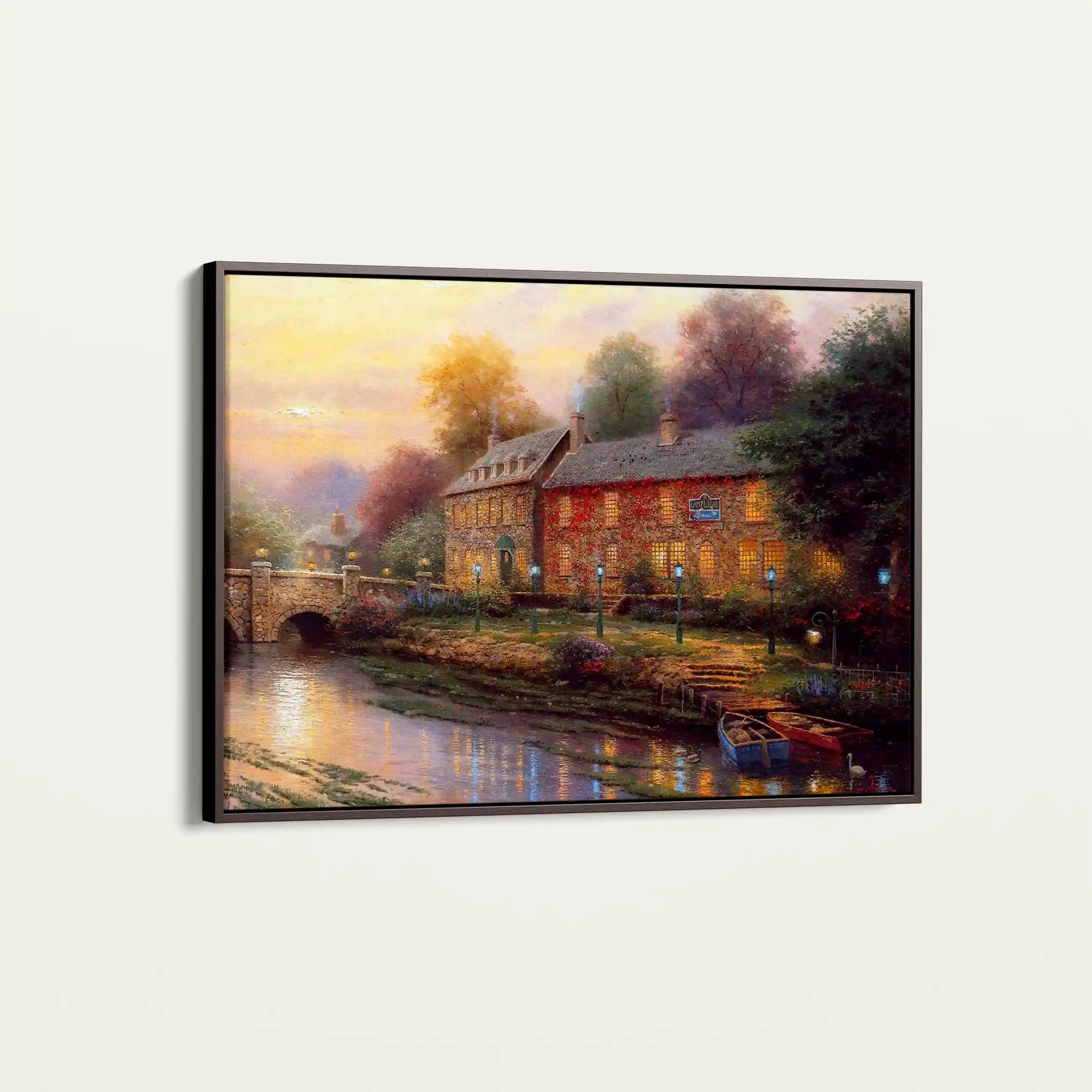 Landscape 078 Canvas Art 60 x 40 cm / Black