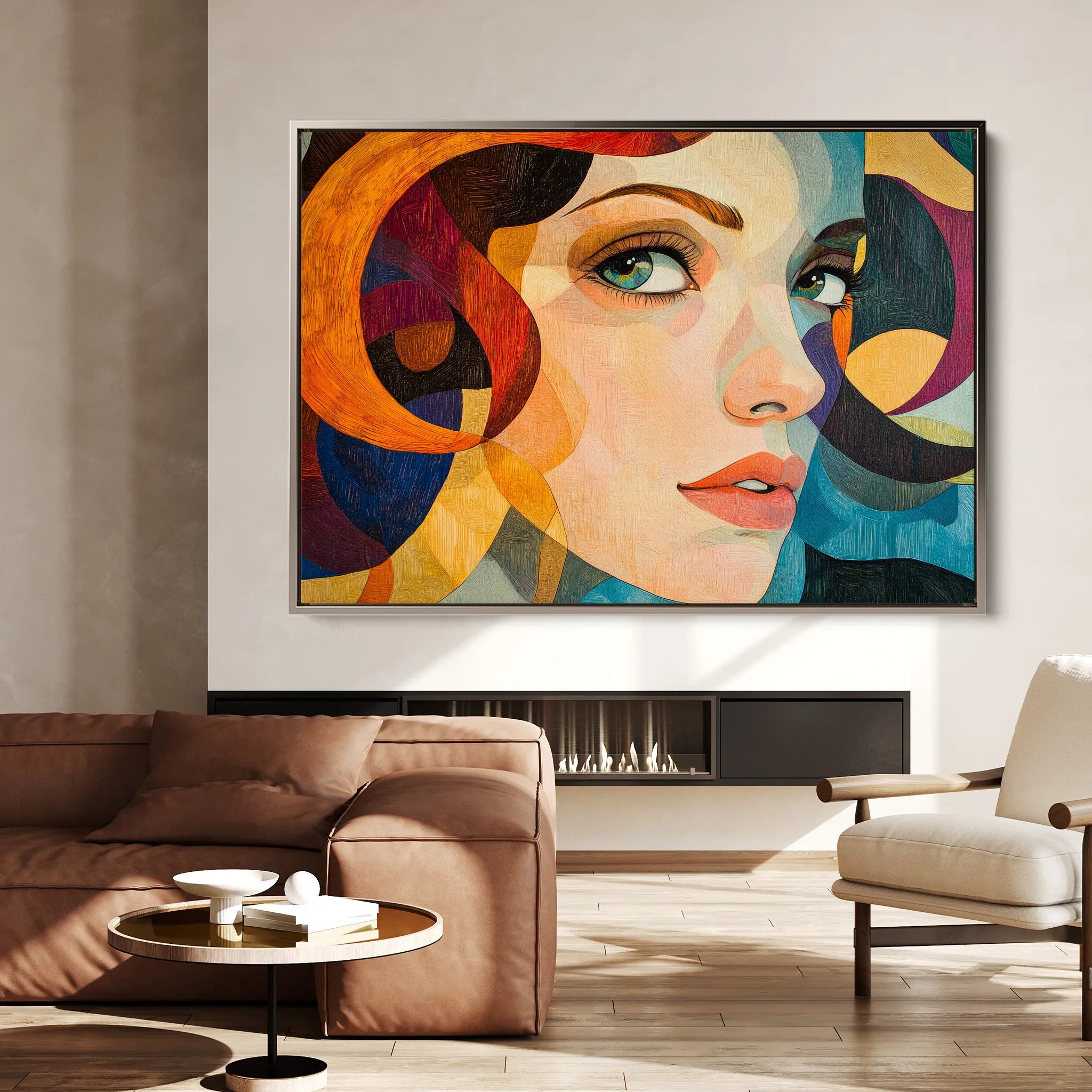 Portrait 078 Canvas Art 18" x 24" / 45 x 60 cm / Black