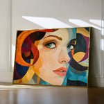 Portrait 078 Canvas Art 18" x 24" / 45 x 60 cm / Black