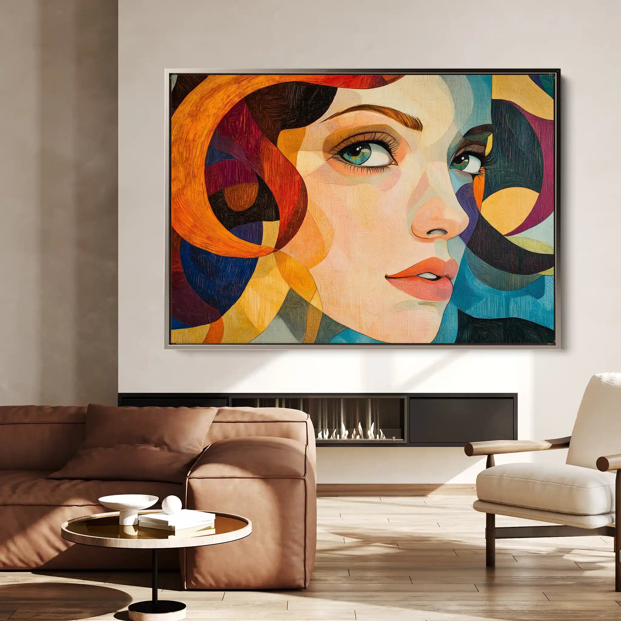 Portrait 078 Canvas Art 60 x 40 cm / Black
