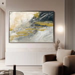 Abstract 079 Canvas Art 18" x 24" / 45 x 60 cm / Black