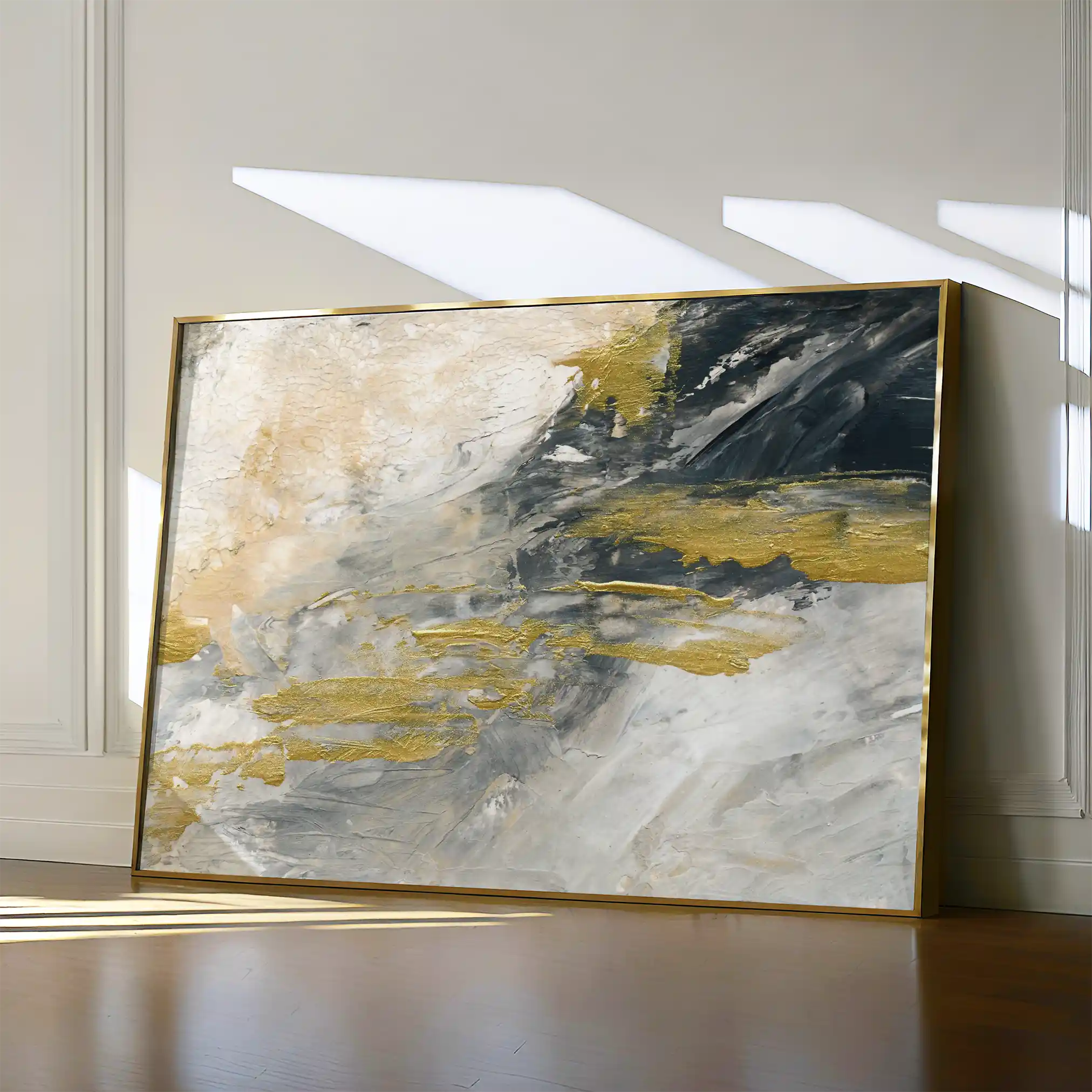Abstract 079 Canvas Art 18" x 24" / 45 x 60 cm / Black