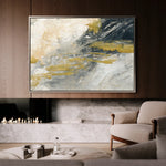 Abstract 079 Canvas Art 18" x 24" / 45 x 60 cm / Black