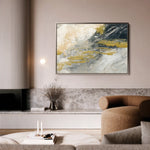 Abstract 079 Canvas Art 18" x 24" / 45 x 60 cm / Black