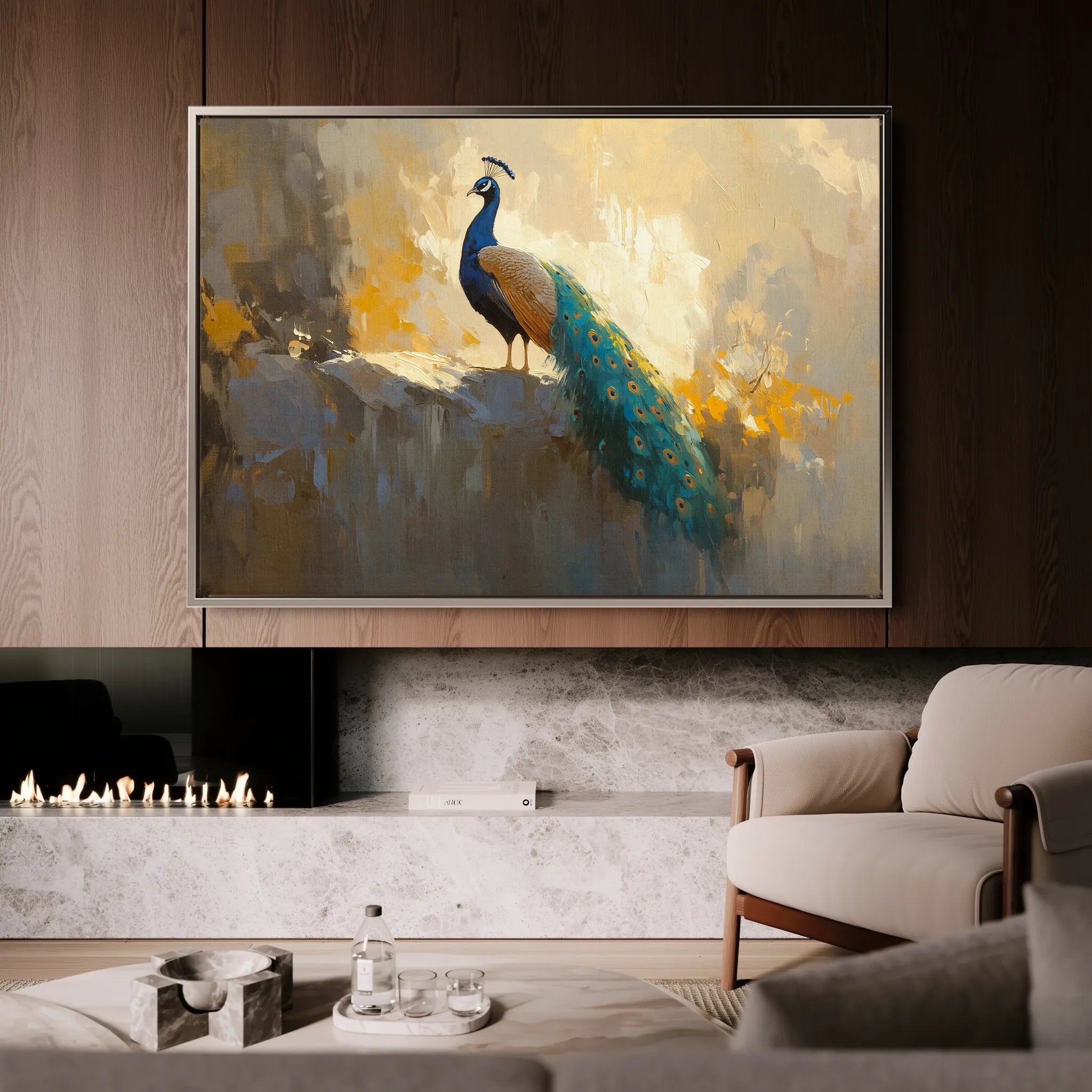 Animals 079 Canvas Art 18" x 24" / 45 x 60 cm / Black