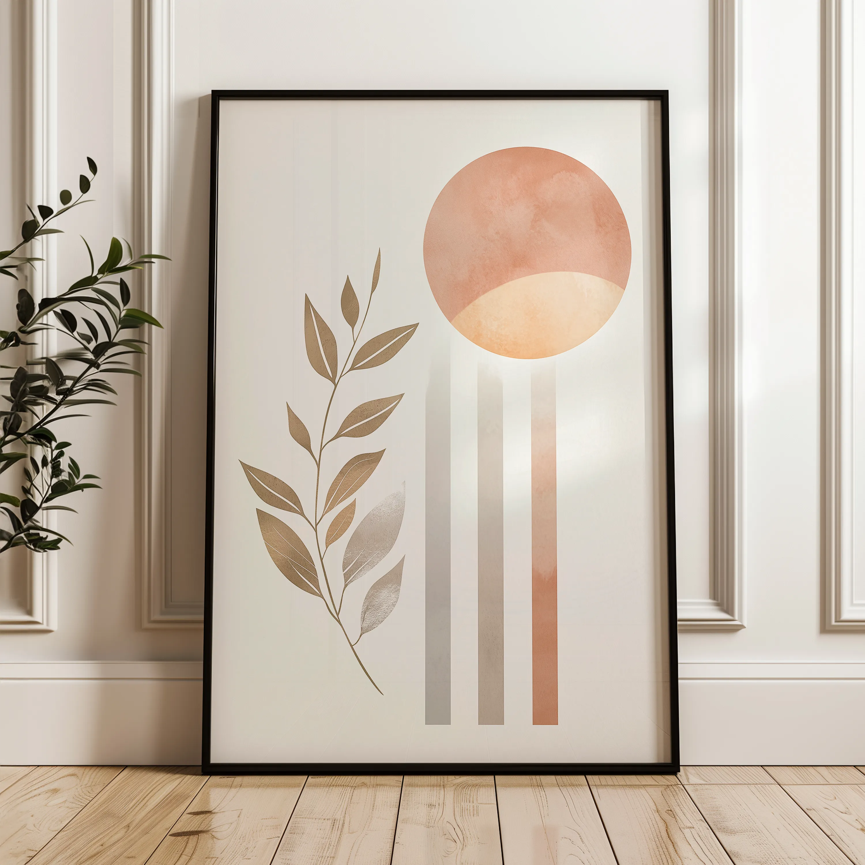 Boho 079 Canvas Art 18" x 24" / 45 x 60 cm / Black