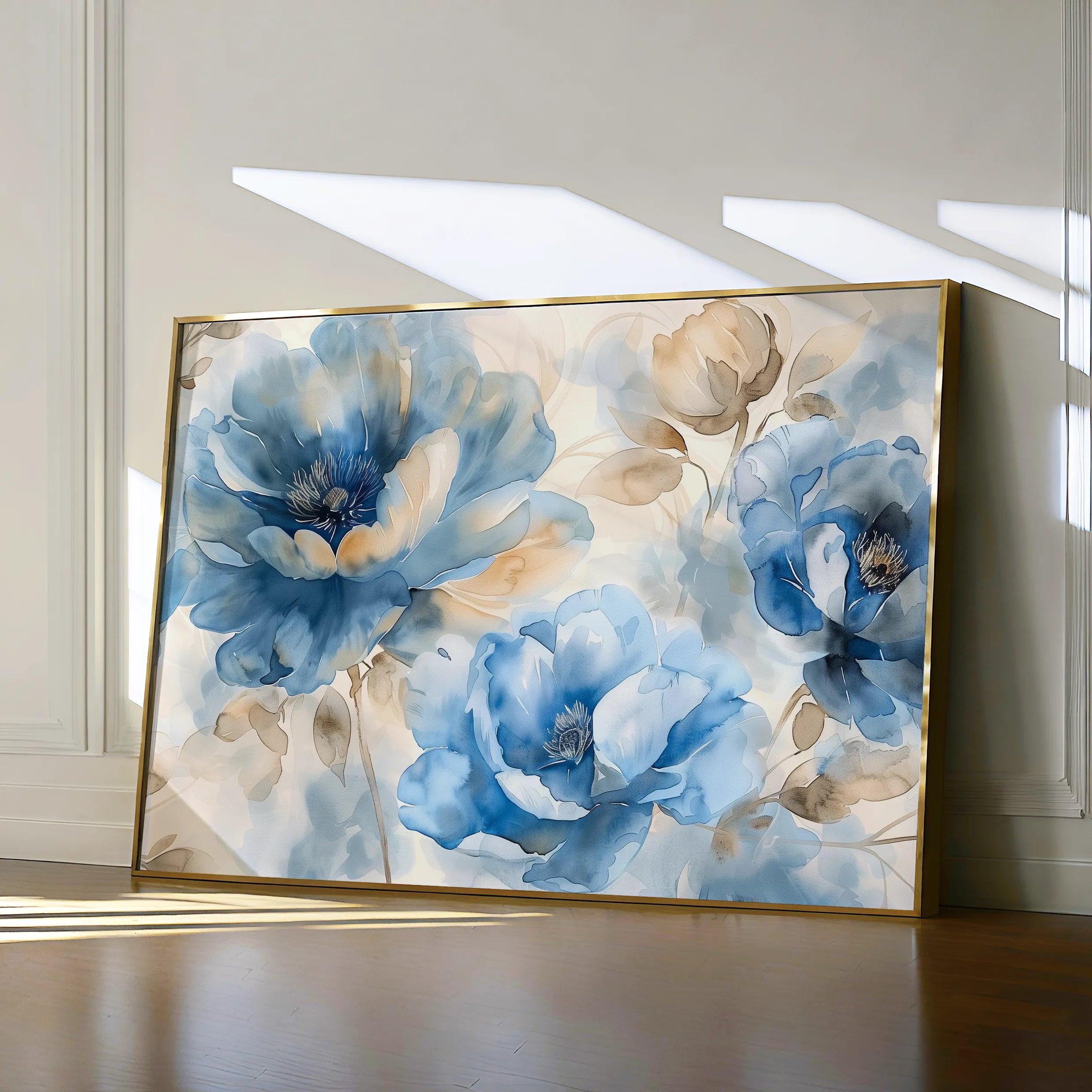 Floral 079 Canvas Art 18" x 24" / 45 x 60 cm / Black