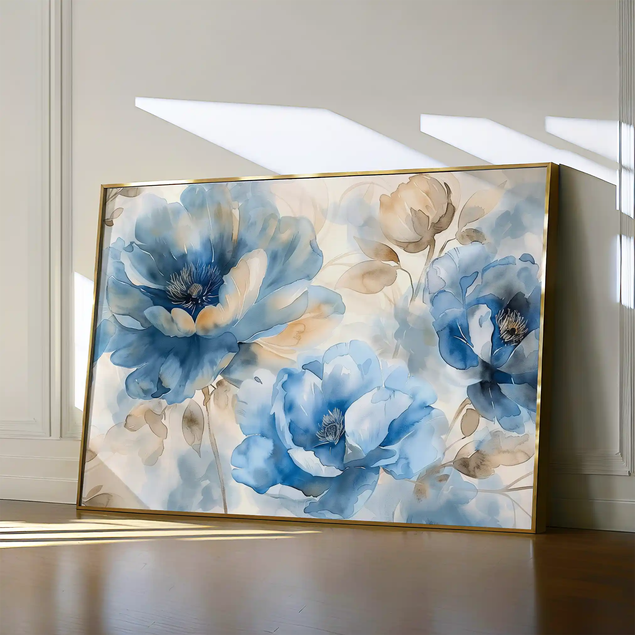 Floral 079 Canvas Art 60 x 40 cm / Black