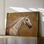 Horses 079 Canvas Art 18" x 24" / 45 x 60 cm / Black