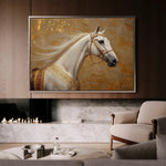Horses 079 Canvas Art 18" x 24" / 45 x 60 cm / Black