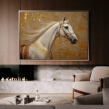 Horses 079 Canvas Art 18" x 24" / 45 x 60 cm / Black