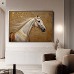 Horses 079 Canvas Art 18" x 24" / 45 x 60 cm / Black