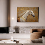 Horses 079 Canvas Art 18" x 24" / 45 x 60 cm / Black