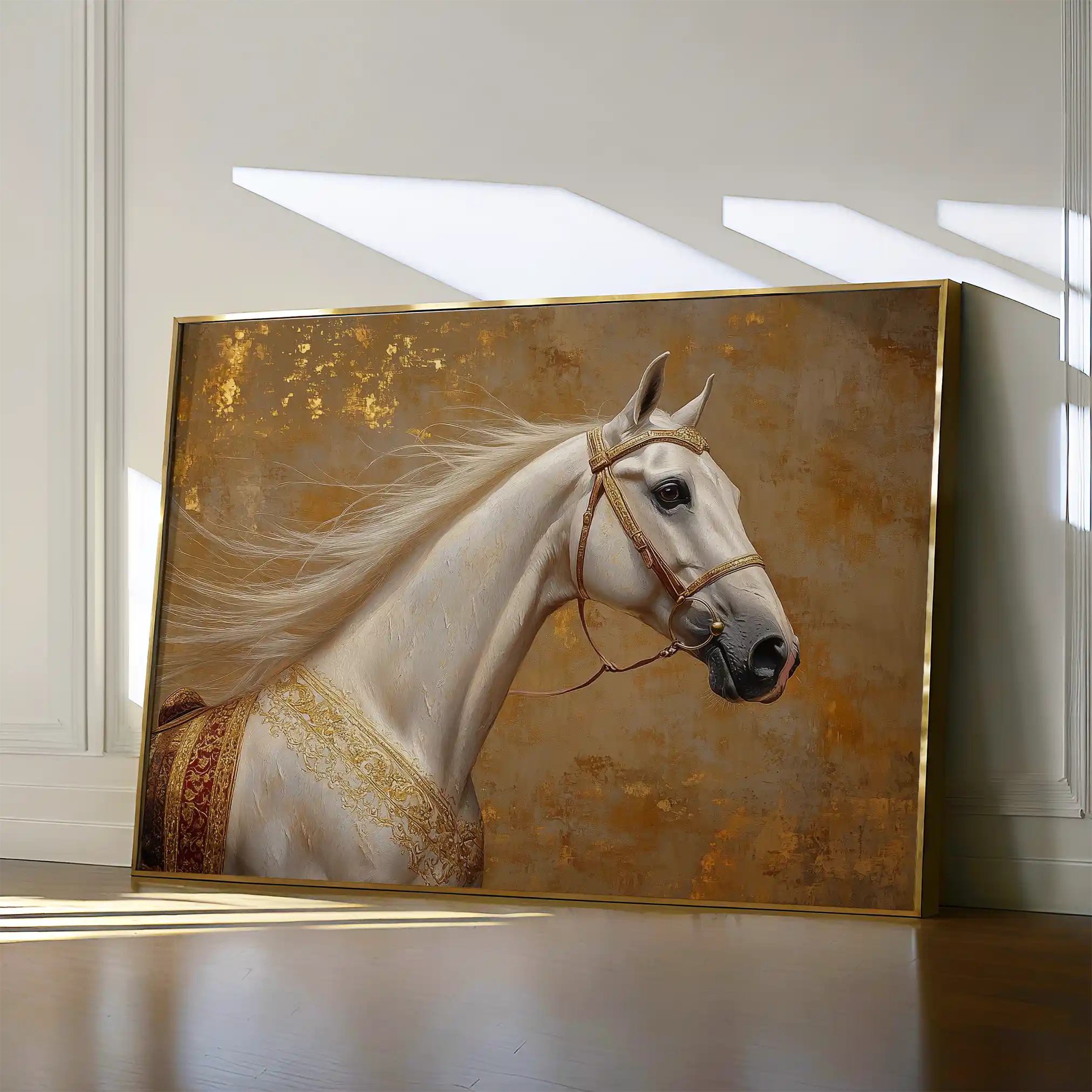Horses 079 Canvas Art 60 x 40 cm / Black