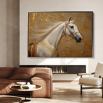 Horses 079 Canvas Art 60 x 40 cm / Black