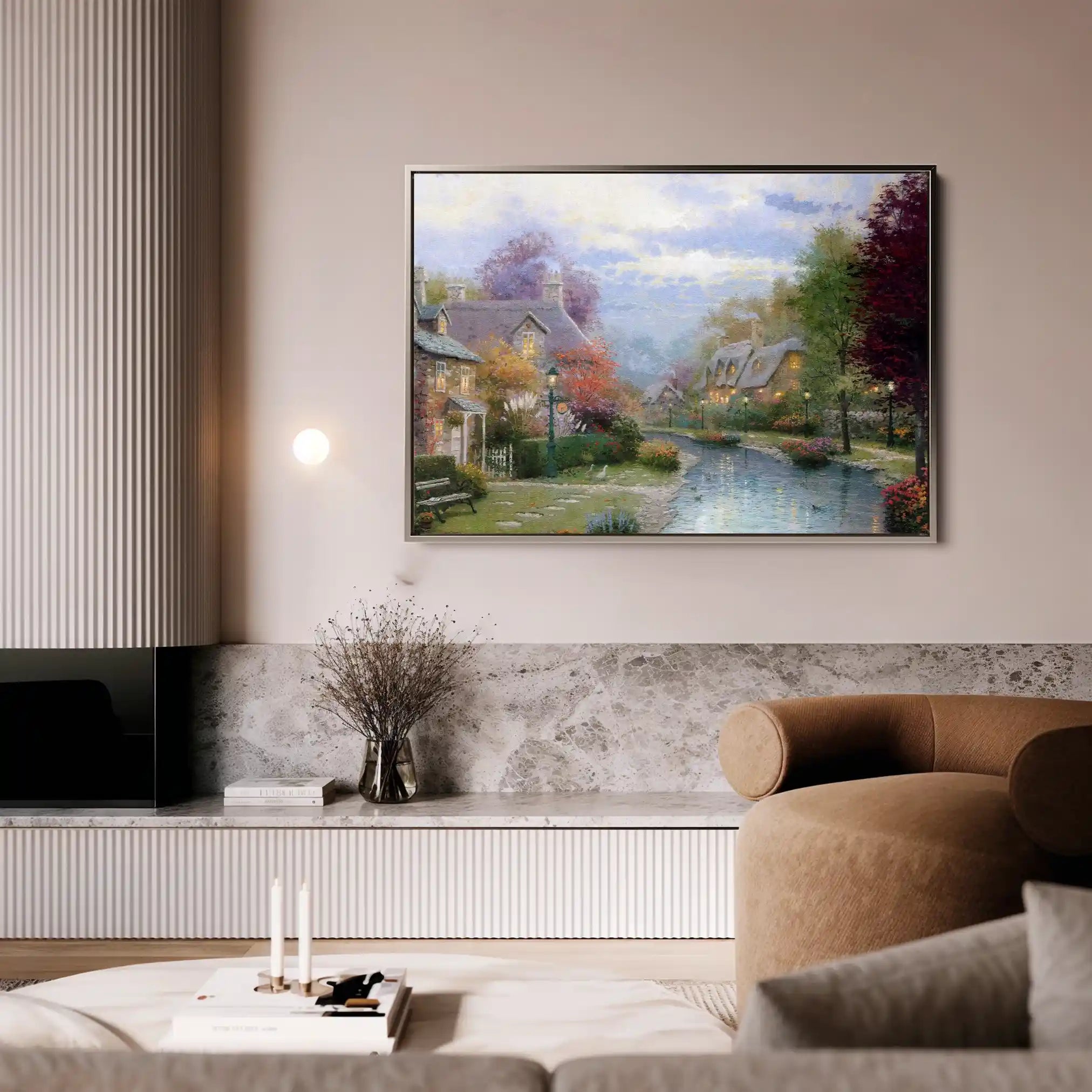 Landscape 079 Canvas Art 60 x 40 cm / Black