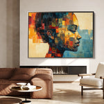 Portrait 079 Canvas Art 18" x 24" / 45 x 60 cm / Black