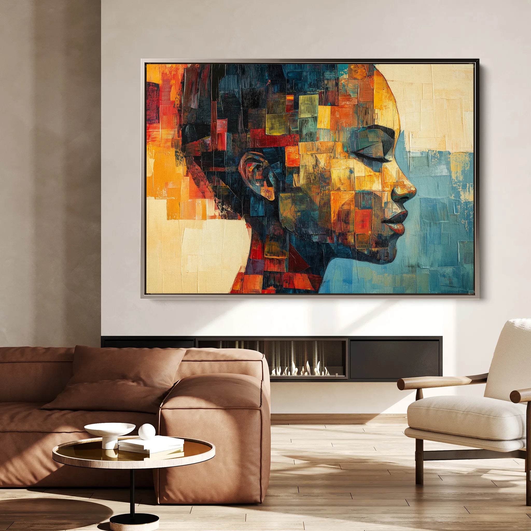 Portrait 079 Canvas Art 18" x 24" / 45 x 60 cm / Black