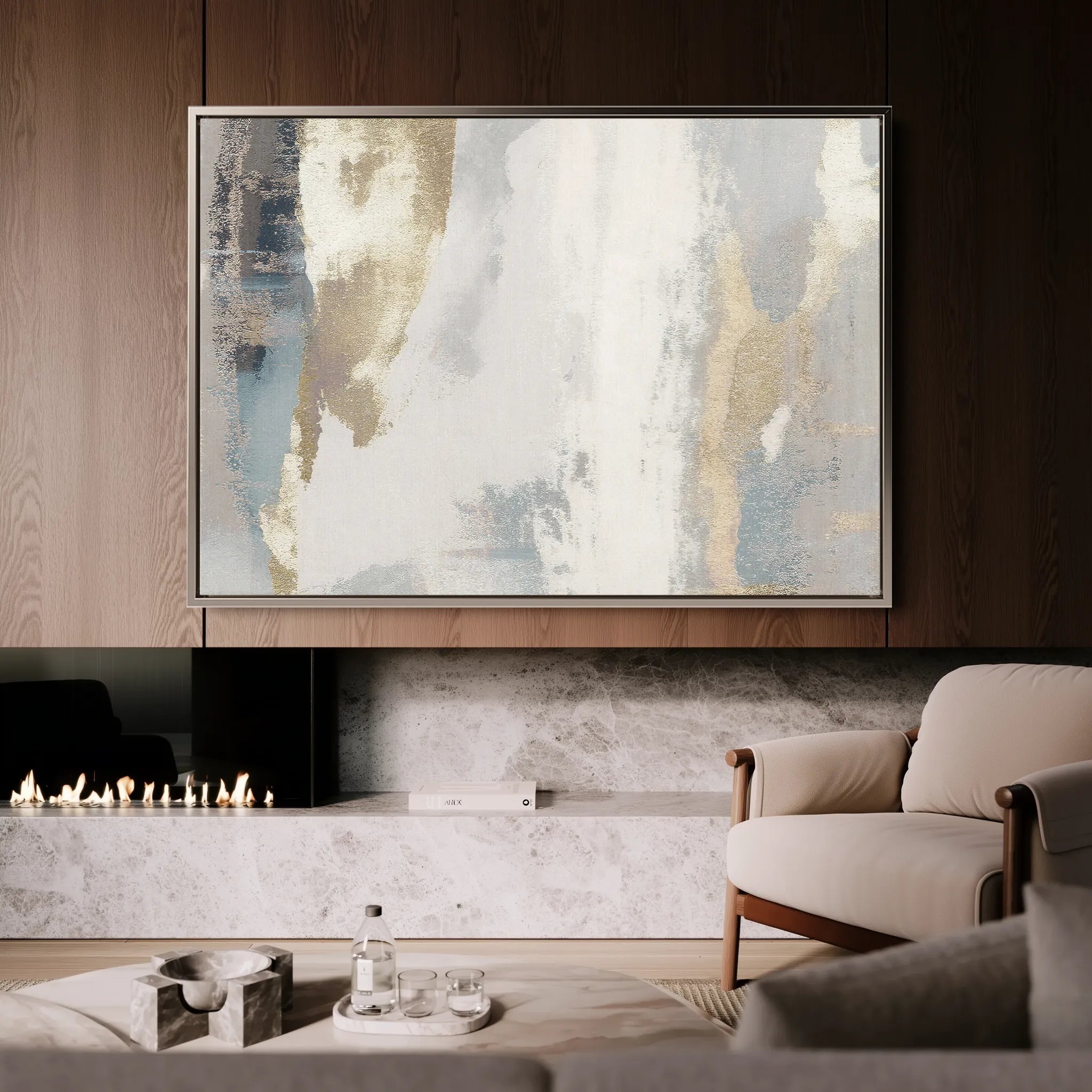 Abstract 080 Canvas Art 18" x 24" / 45 x 60 cm / Black