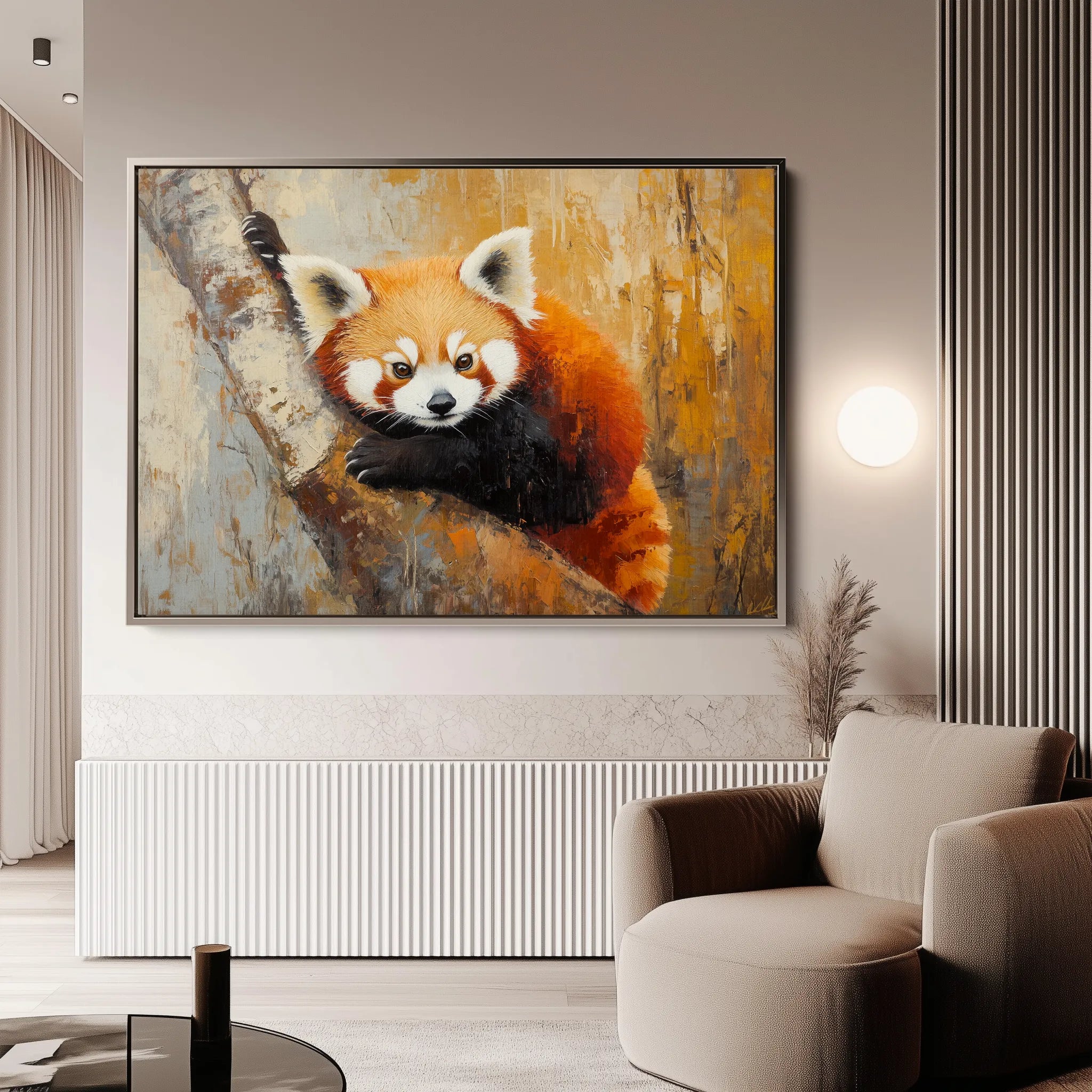 Animals 080 Canvas Art 18" x 24" / 45 x 60 cm / Black
