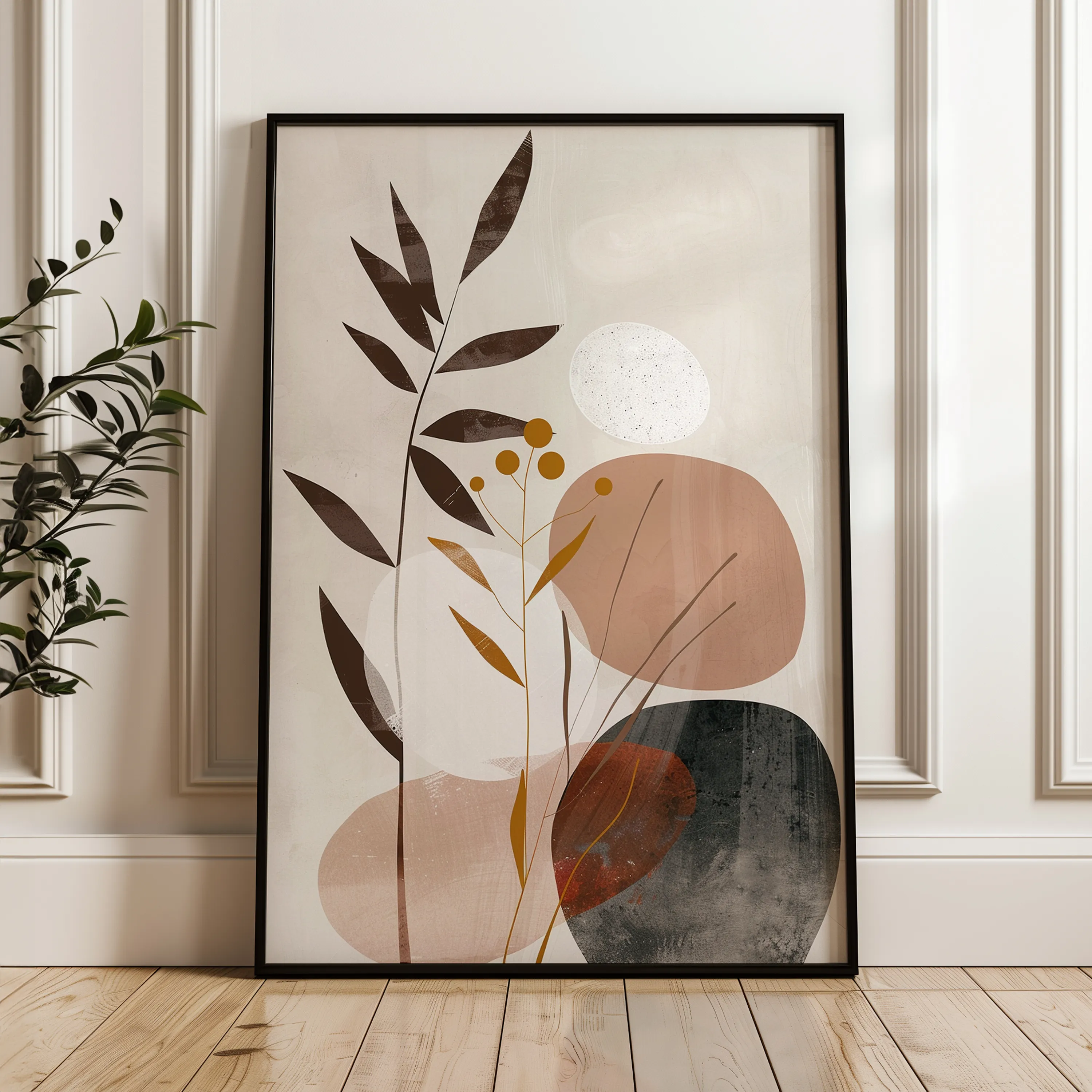 Boho 080 Canvas Art 18" x 24" / 45 x 60 cm / Black