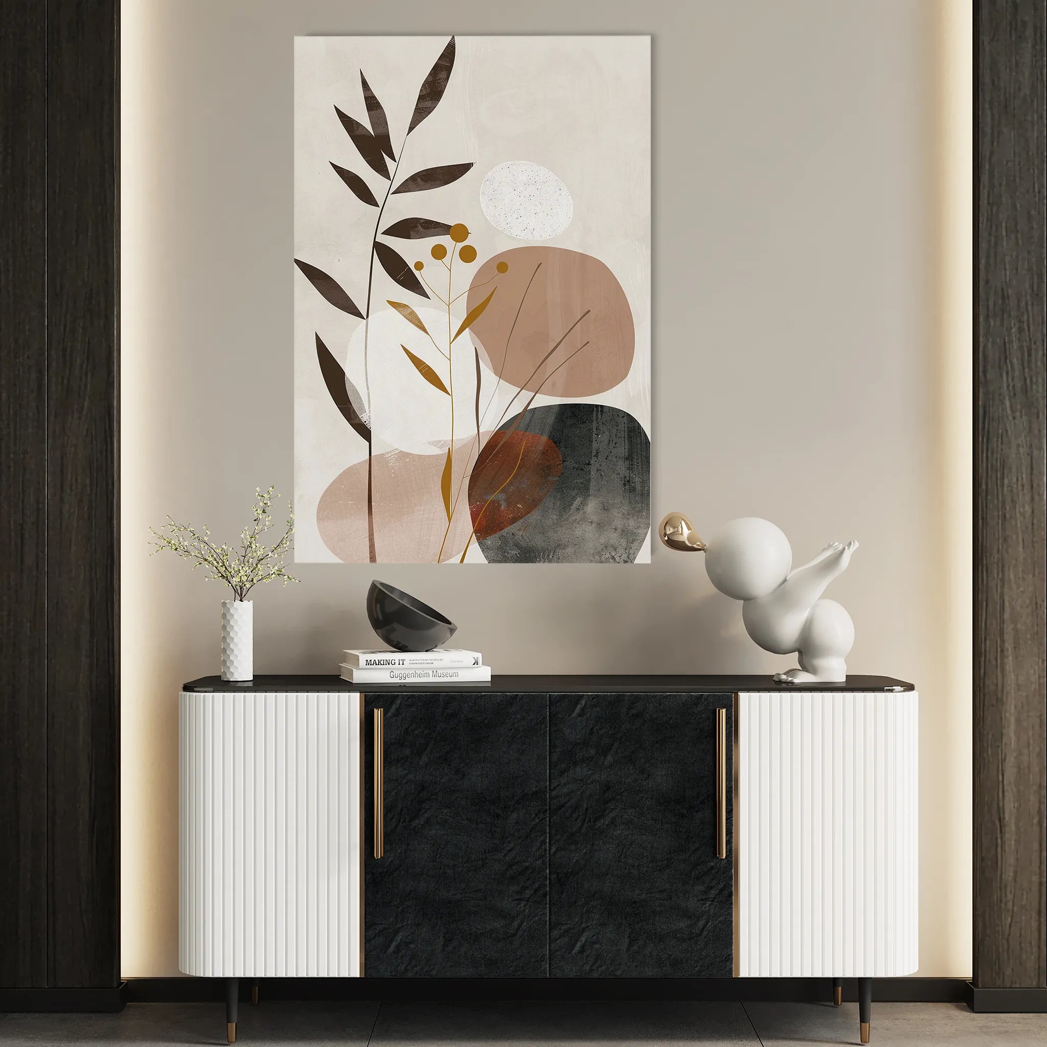 Boho 080 Canvas Art 18" x 24" / 45 x 60 cm / Black
