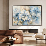 Floral 080 Canvas Art 18" x 24" / 45 x 60 cm / Black