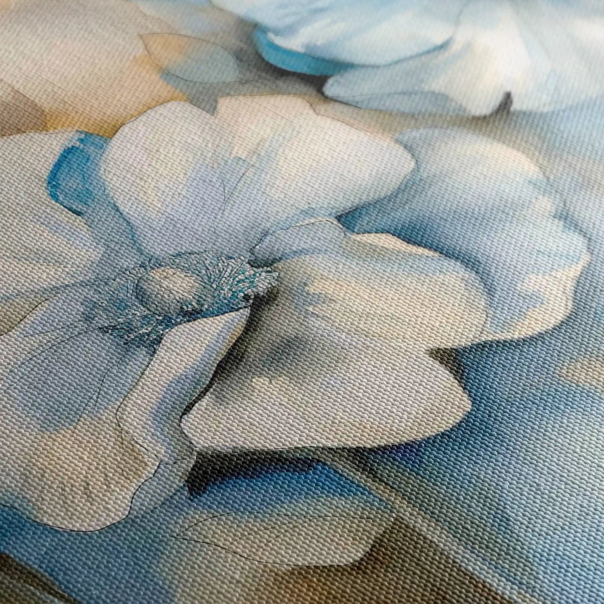 Floral 080 Canvas Art 60 x 40 cm / Black