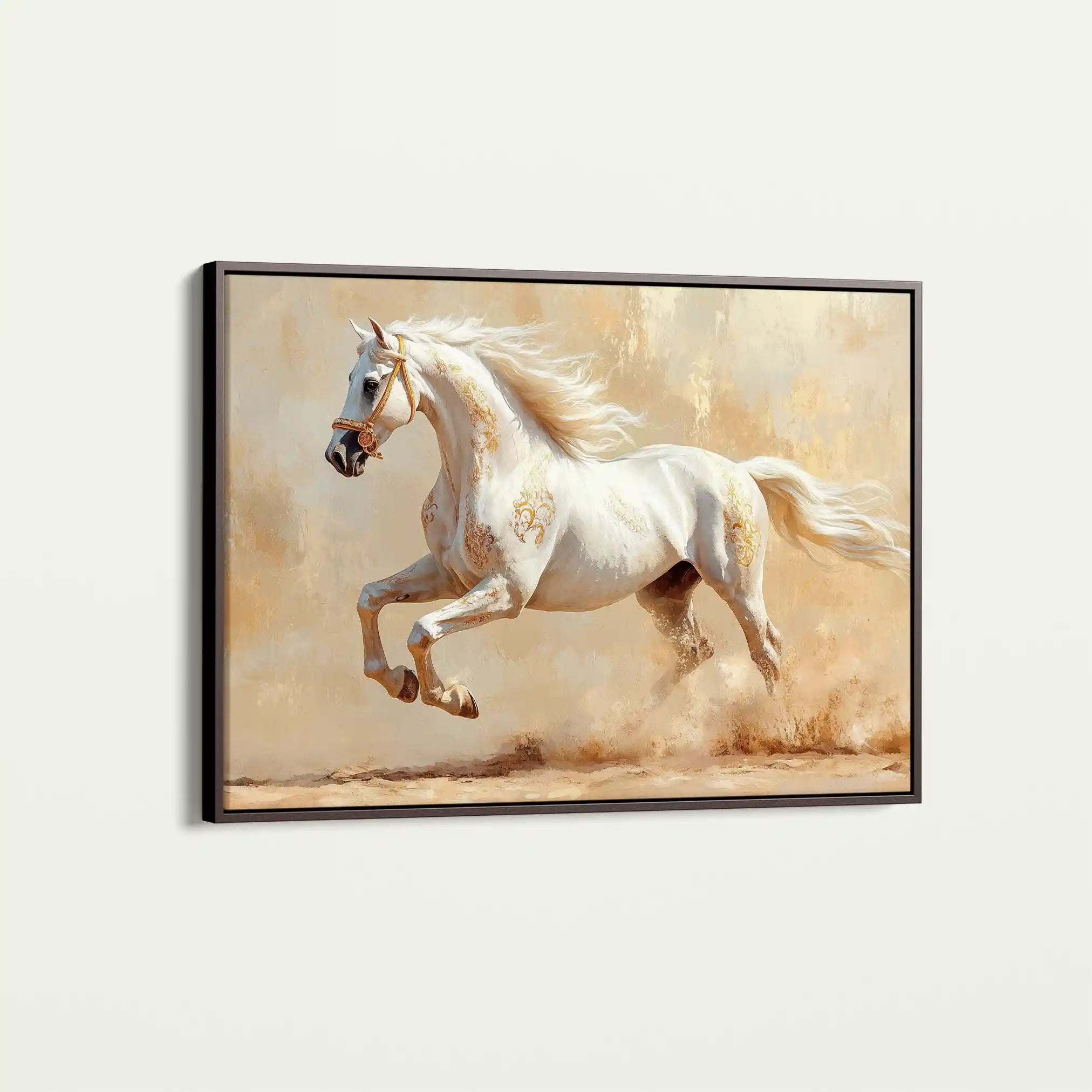 Horses 080 Canvas Art 60 x 40 cm / Black