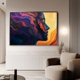 Portrait 080 Canvas Art 18" x 24" / 45 x 60 cm / Black