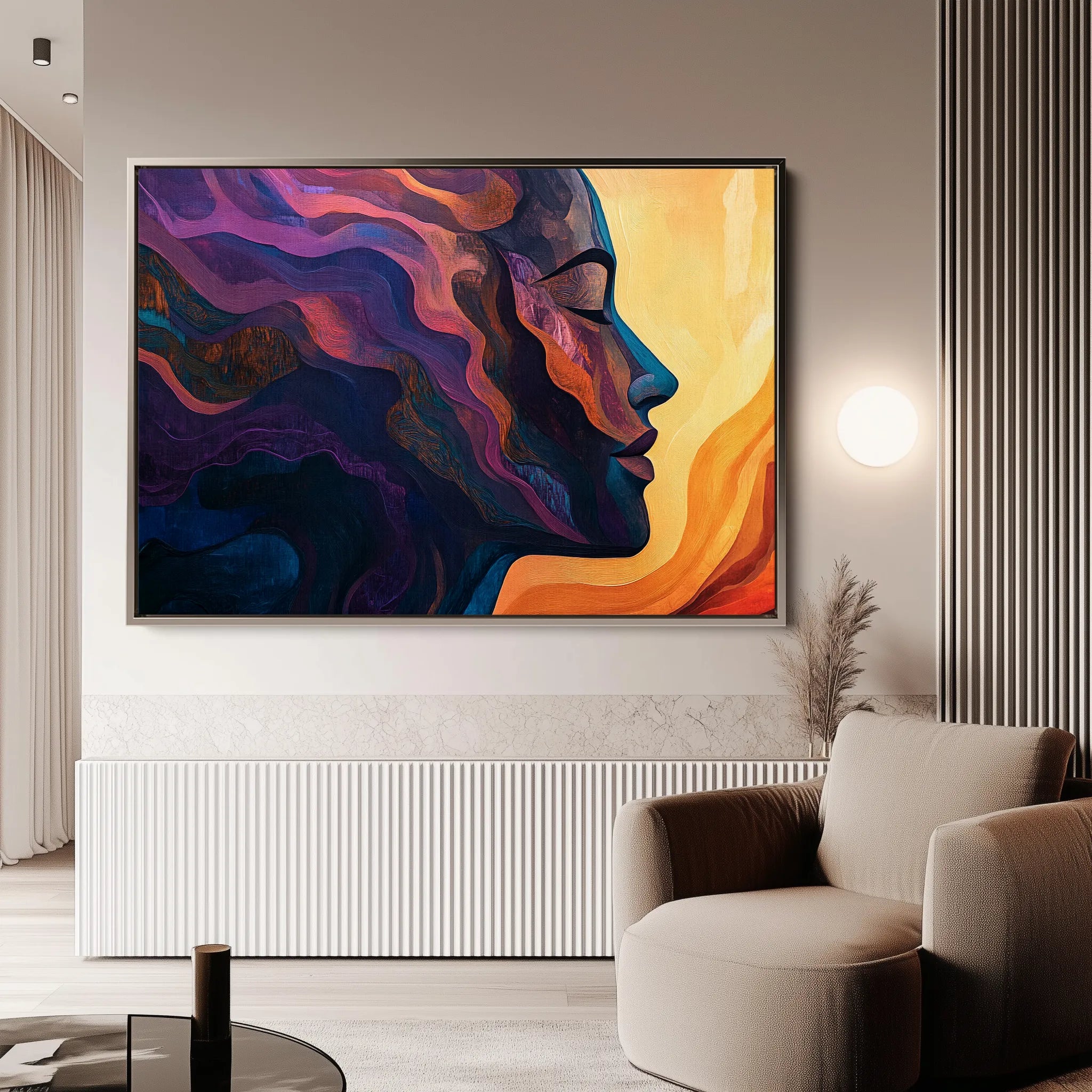 Portrait 080 Canvas Art 18" x 24" / 45 x 60 cm / Black