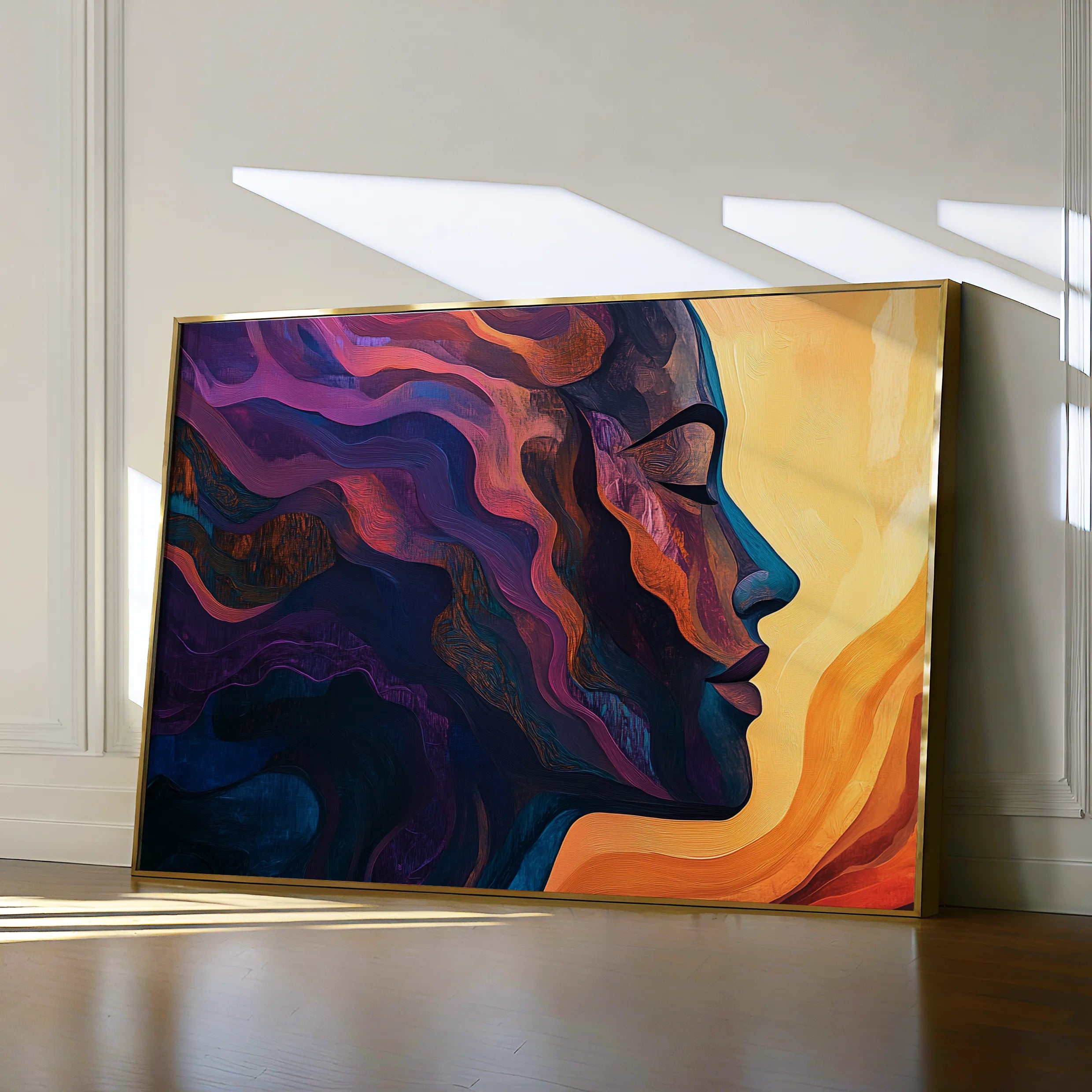 Portrait 080 Canvas Art 18" x 24" / 45 x 60 cm / Black