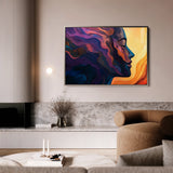 Portrait 080 Canvas Art 18" x 24" / 45 x 60 cm / Black