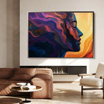 Portrait 080 Canvas Art 60 x 40 cm / Black