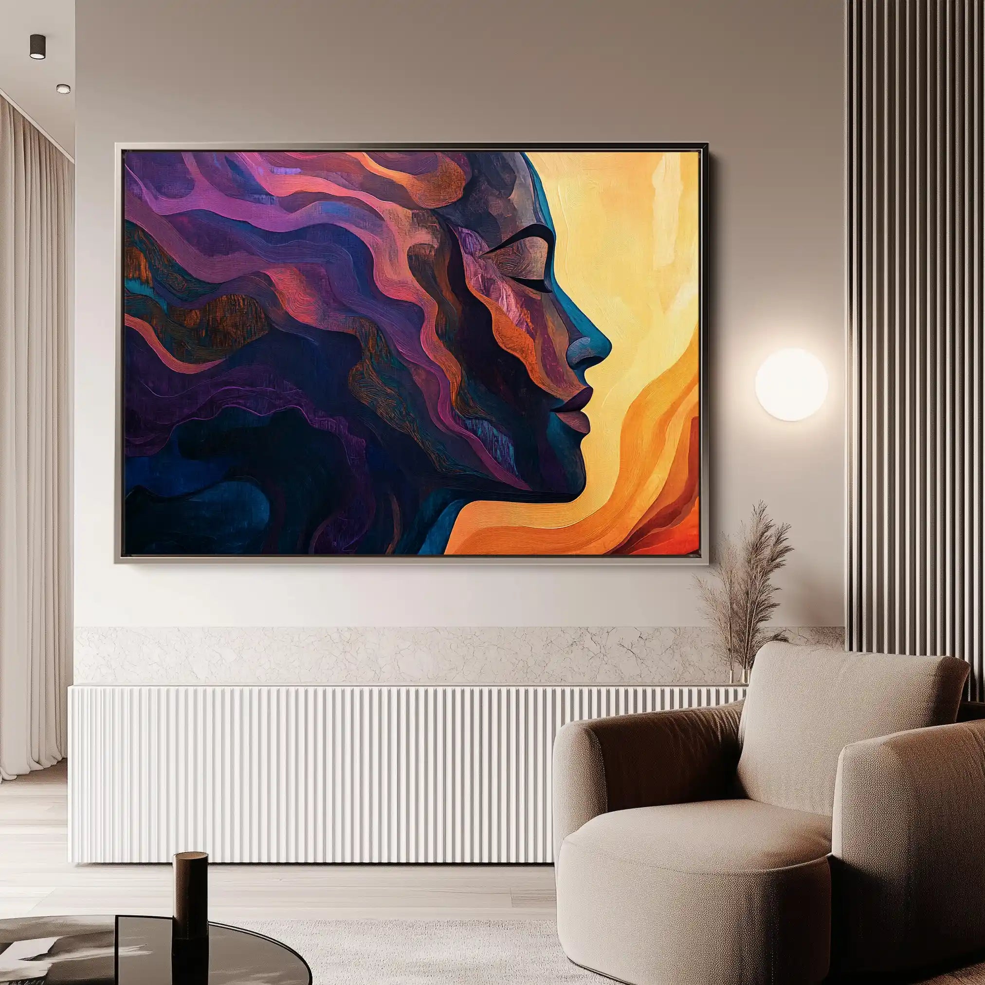 Portrait 080 Canvas Art 60 x 40 cm / Black