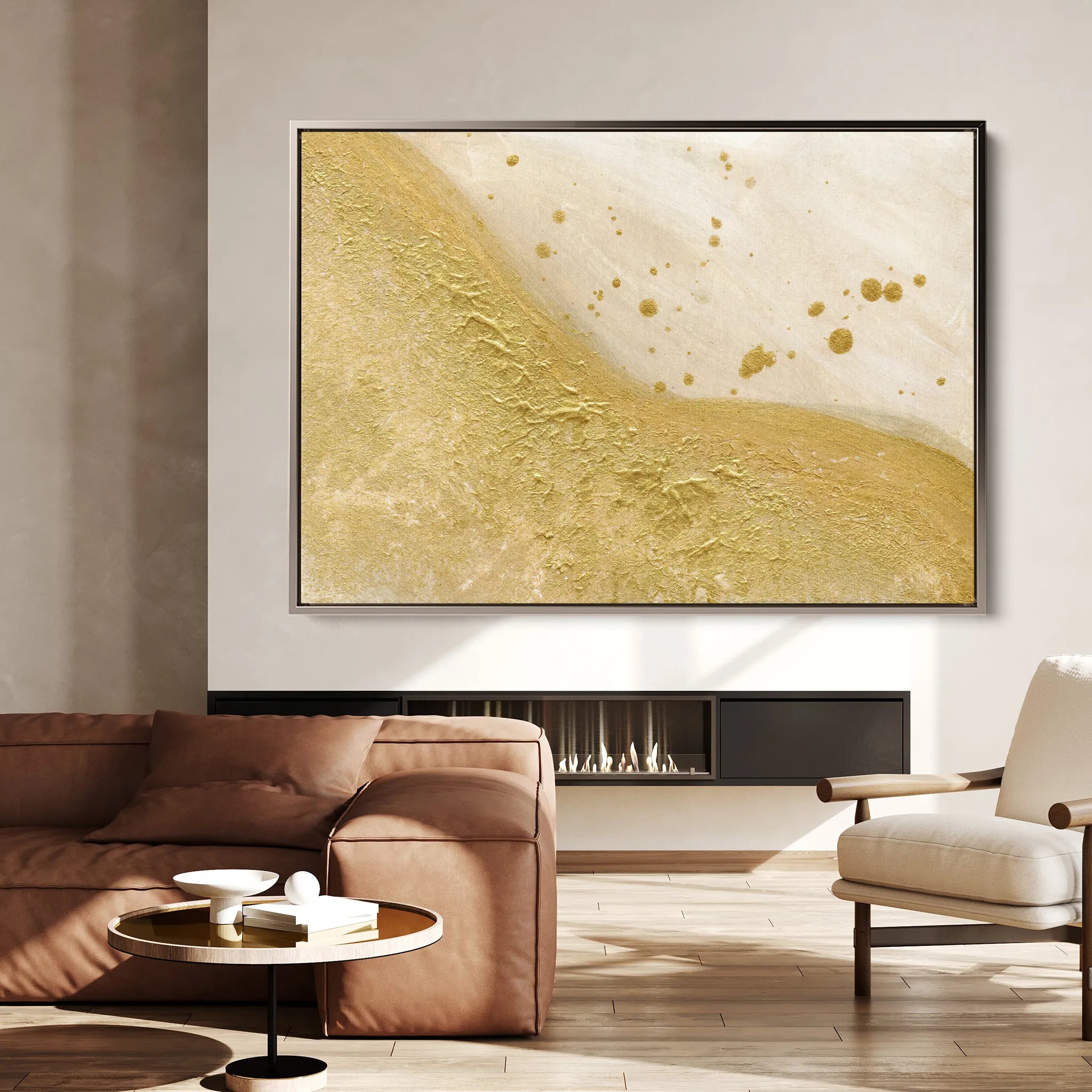 Abstract 081 Canvas Art 18" x 24" / 45 x 60 cm / Black