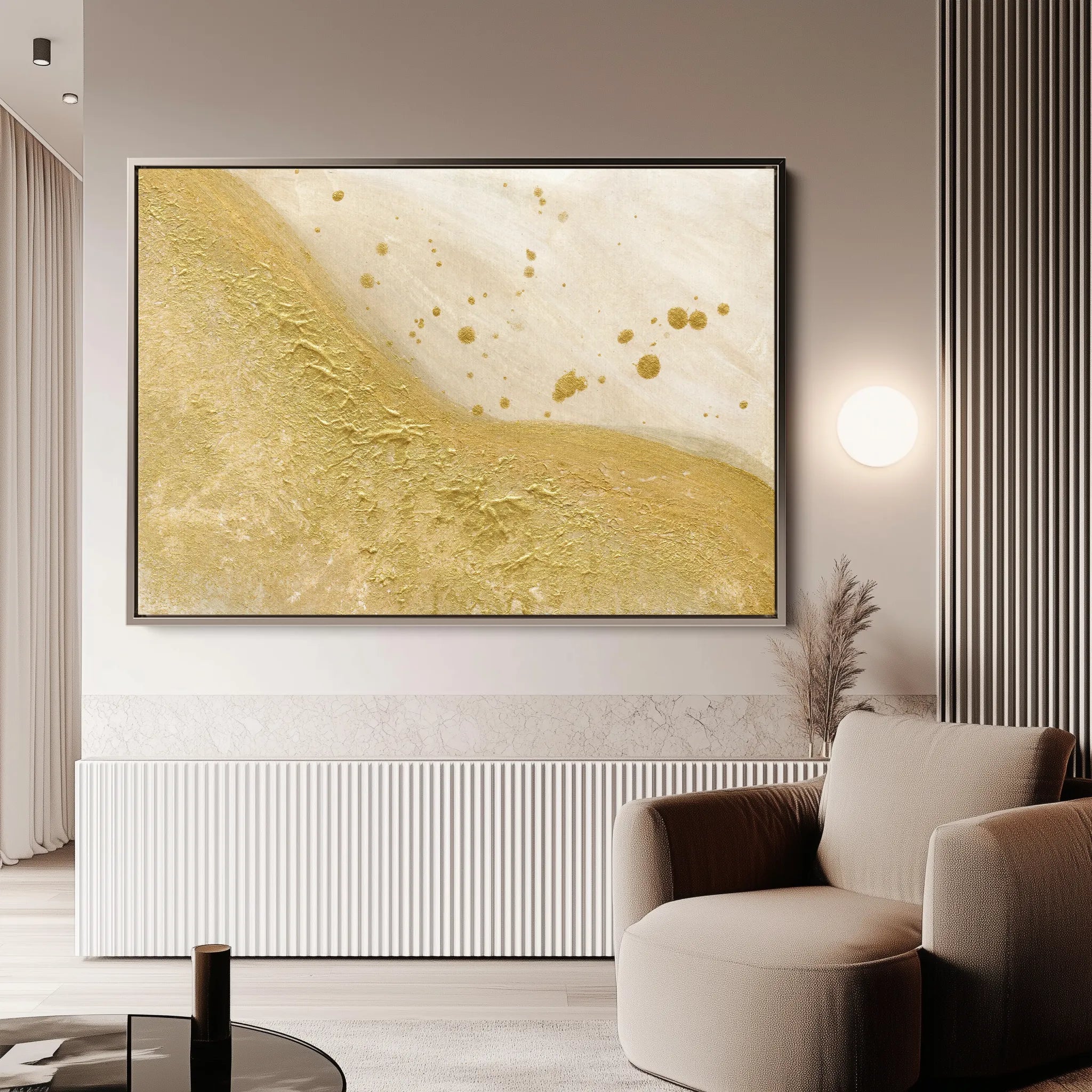 Abstract 081 Canvas Art 18" x 24" / 45 x 60 cm / Black