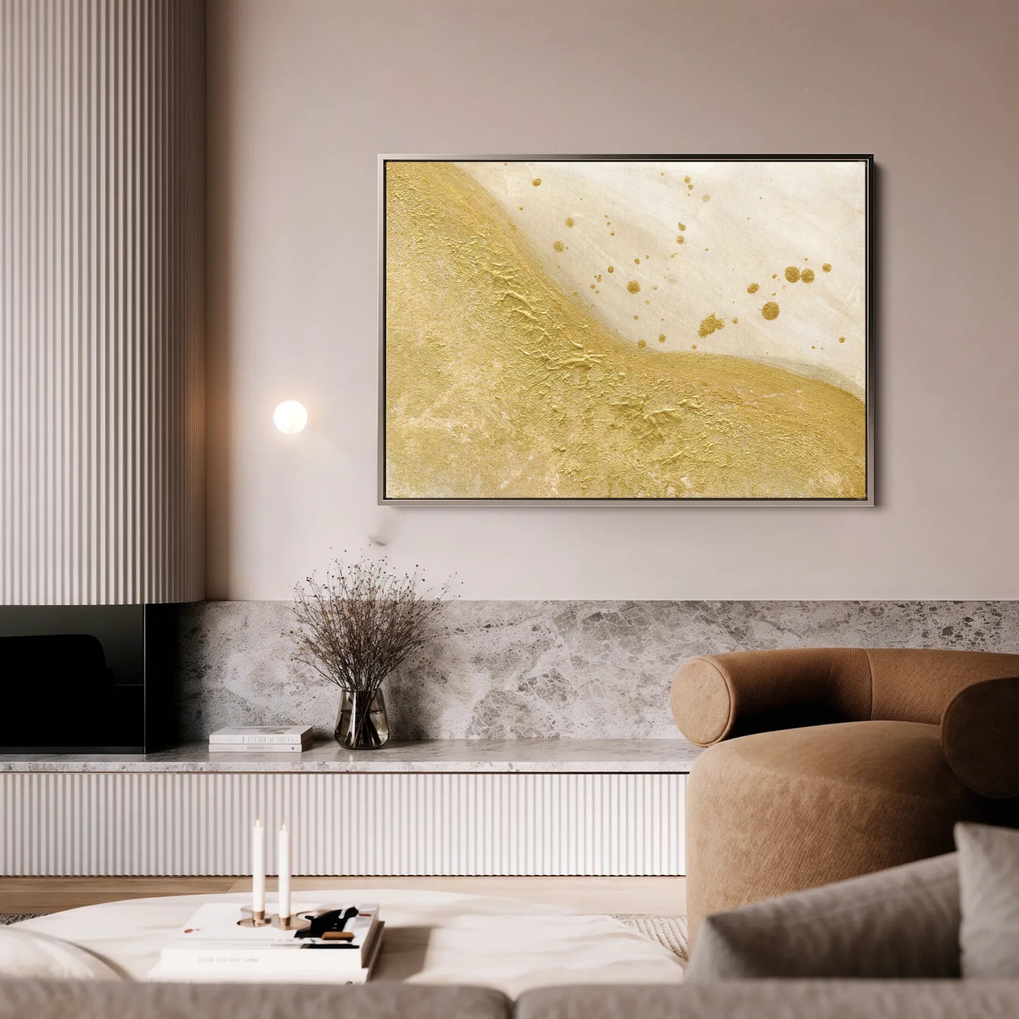 Abstract 081 Canvas Art 18" x 24" / 45 x 60 cm / Black