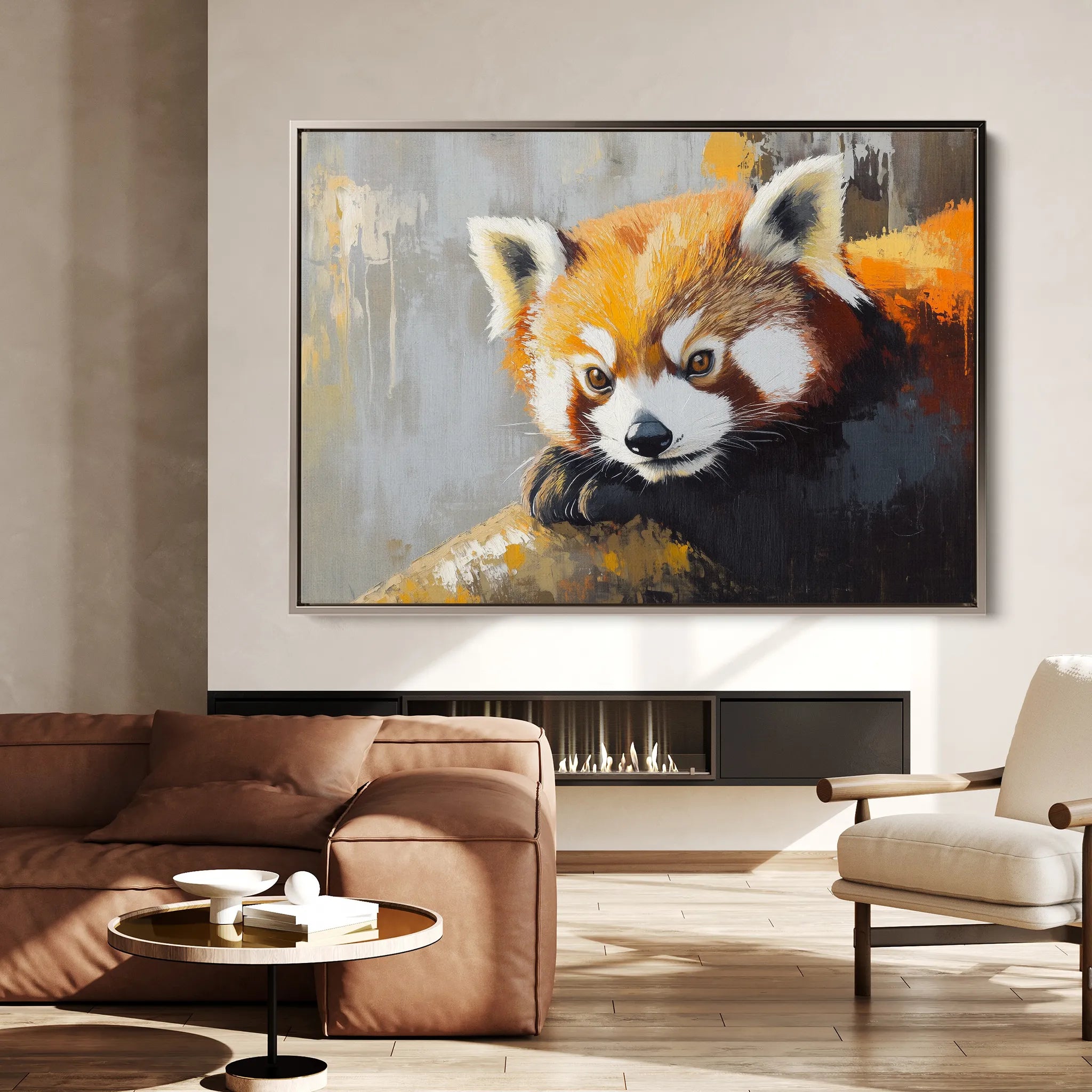 Animals 081 Canvas Art 18" x 24" / 45 x 60 cm / Black