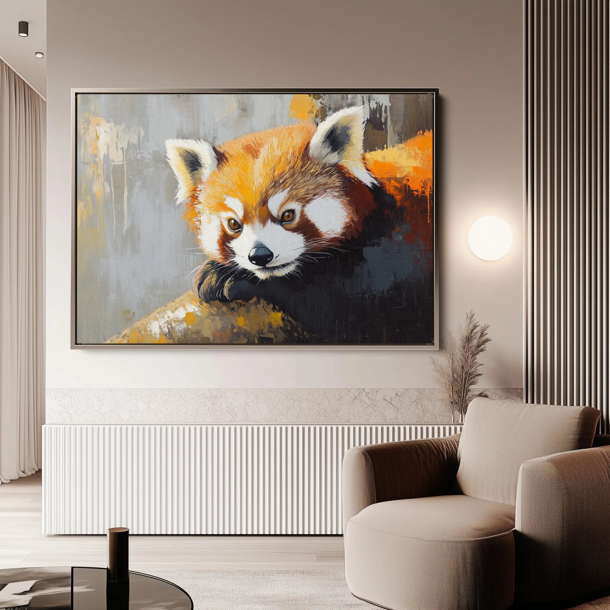 Animals 081 Canvas Art 18" x 24" / 45 x 60 cm / Black