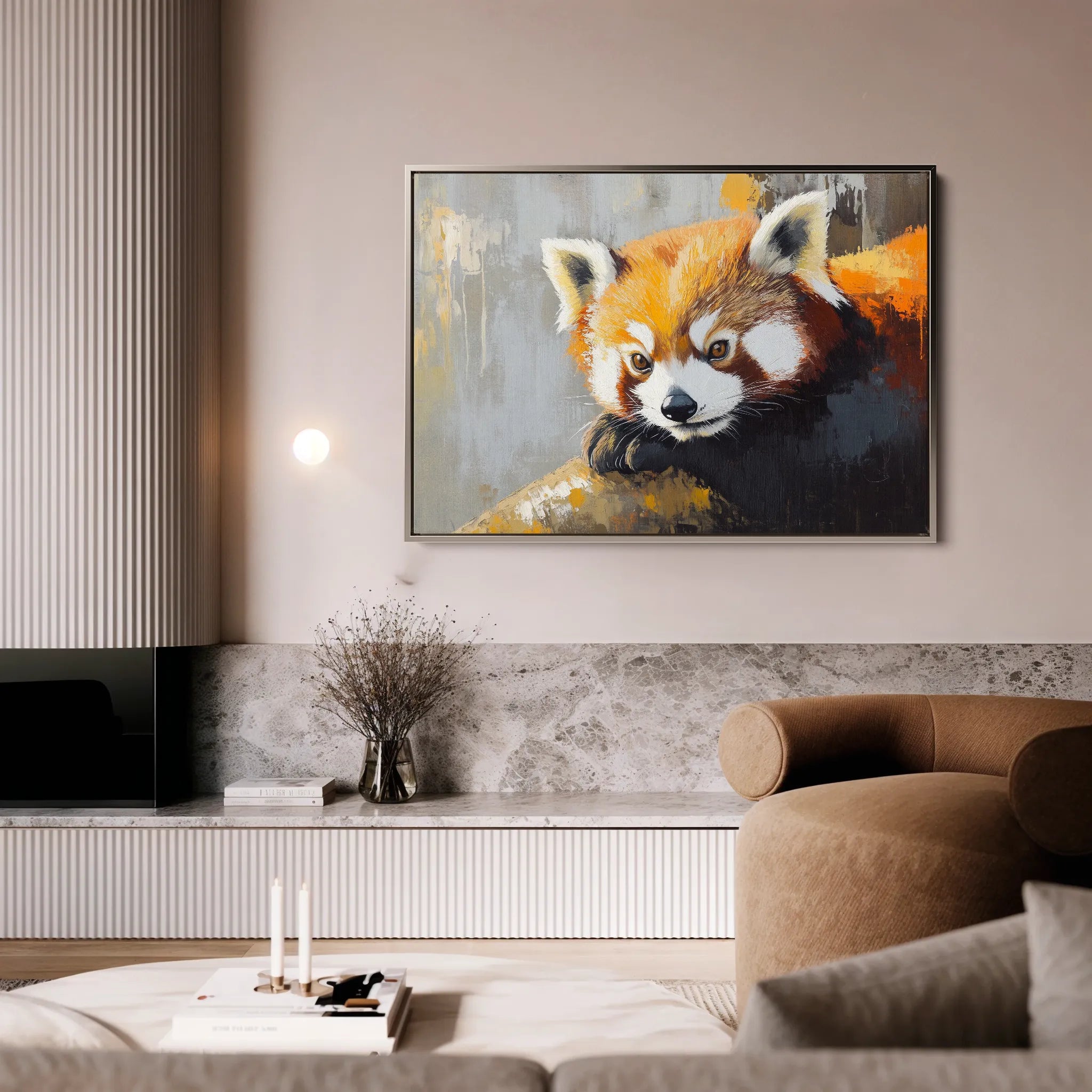 Animals 081 Canvas Art 18" x 24" / 45 x 60 cm / Black