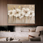 Floral 081 Canvas Art 18" x 24" / 45 x 60 cm / Black