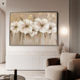Floral 081 Canvas Art 18" x 24" / 45 x 60 cm / Black