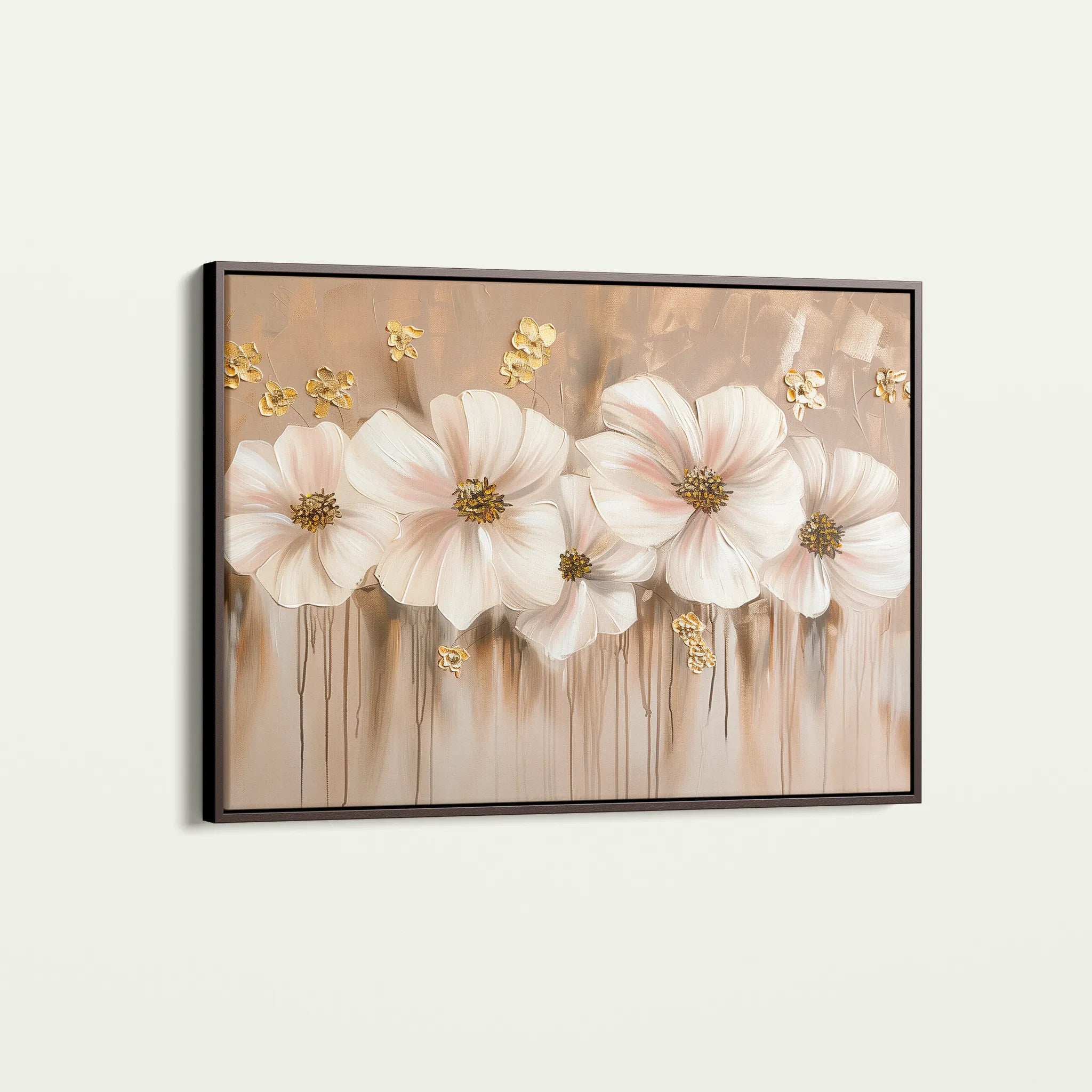 Floral 081 Canvas Art 18" x 24" / 45 x 60 cm / Black