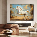 Horses 081 Canvas Art 60 x 40 cm / Black