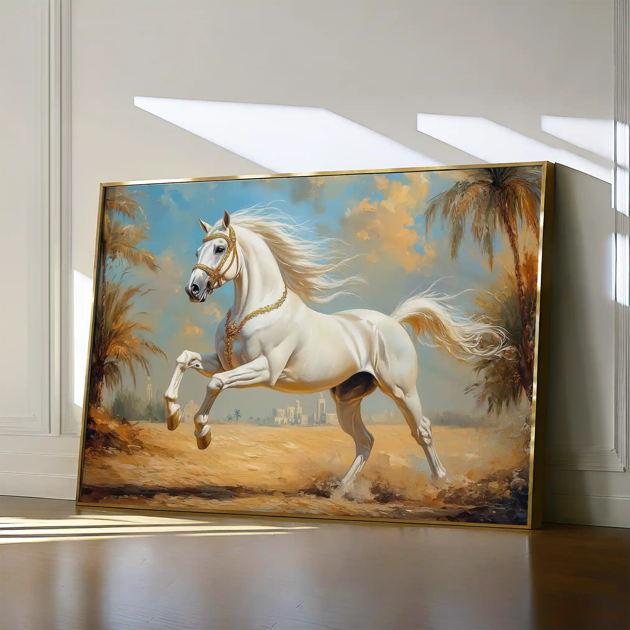 Horses 081 Canvas Art 60 x 40 cm / Black