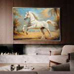Horses 081 Canvas Art 60 x 40 cm / Black