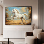 Horses 081 Canvas Art 60 x 40 cm / Black