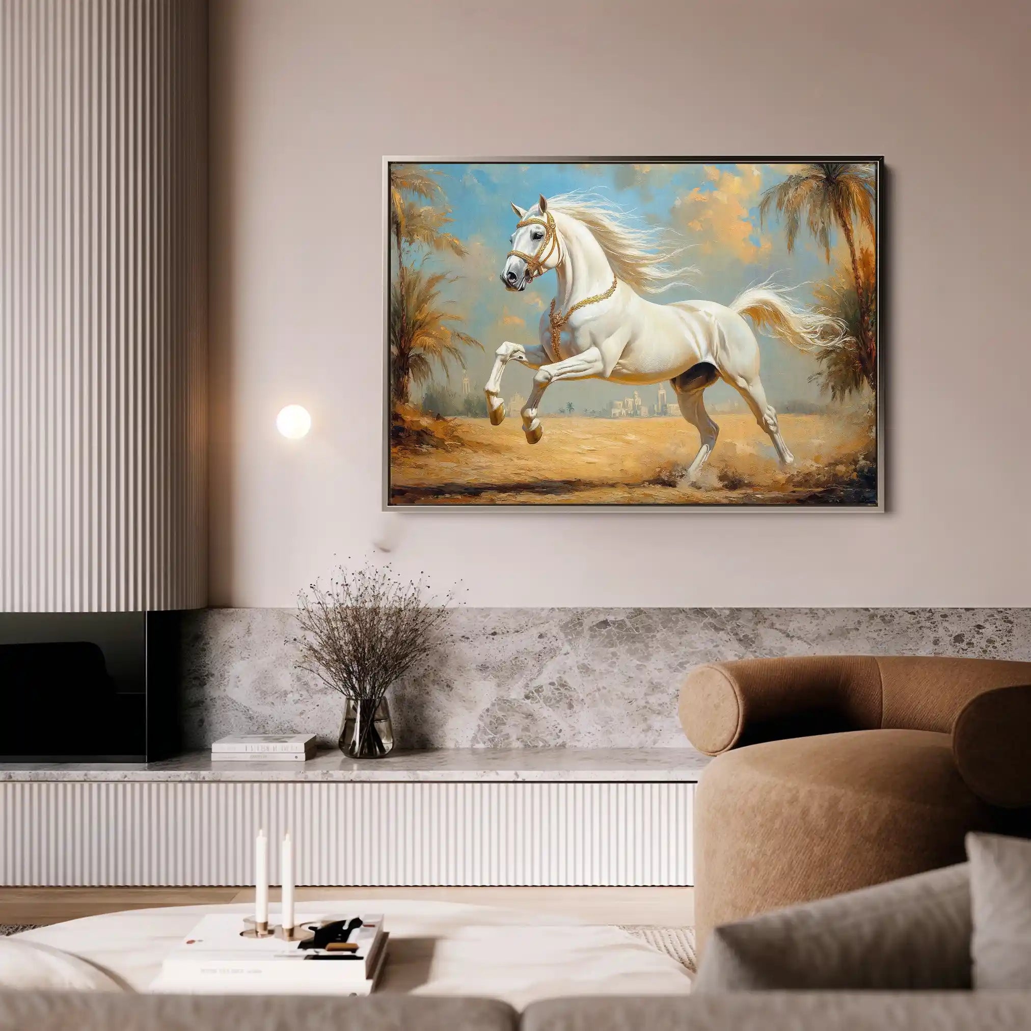 Horses 081 Canvas Art 60 x 40 cm / Black