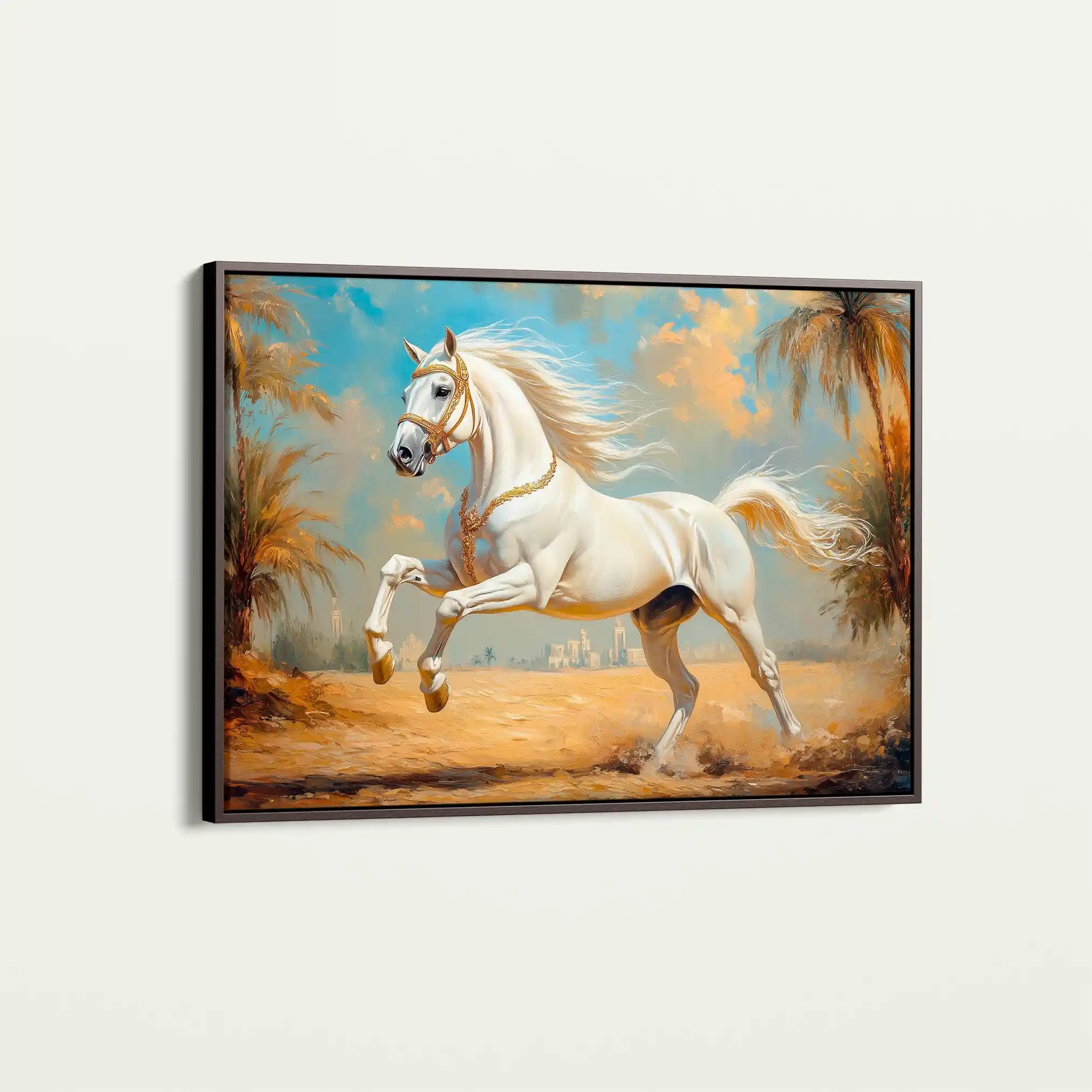 Horses 081 Canvas Art 60 x 40 cm / Black